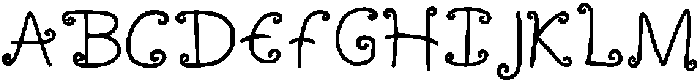 Curlytales Regular otf (400) Font UPPERCASE