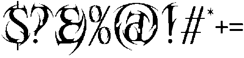 Cursed Claw Regular otf (400) Font OTHER CHARS