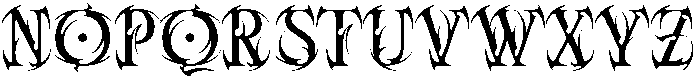 Cursed Claw Regular otf (400) Font UPPERCASE