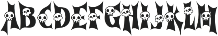 Cursed Gothic Skull otf (400) Font UPPERCASE