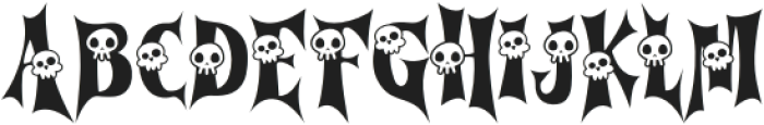 Cursed Gothic Skull otf (400) Font LOWERCASE