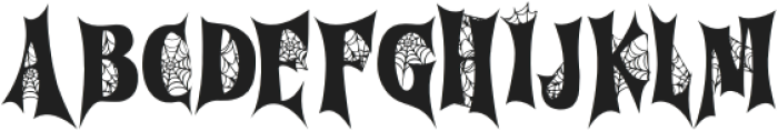 Cursed Gothic Web otf (400) Font LOWERCASE