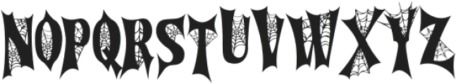 Cursed Gothic Web otf (400) Font LOWERCASE