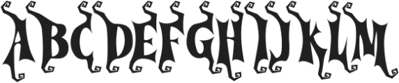 Cursed Gothic Witch otf (400) Font UPPERCASE
