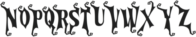 Cursed Gothic Witch otf (400) Font LOWERCASE