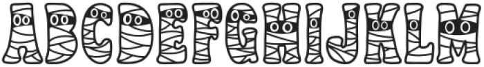 Cursed Mummy Regular otf (400) Font UPPERCASE