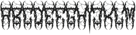Cursed Obscure Death Metal Font otf (400) Font LOWERCASE