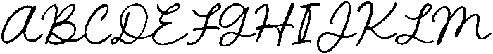 Cursive Amber otf (400) Font UPPERCASE