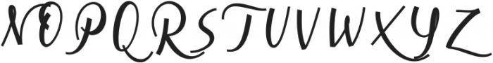 Cursive Signa Script Bold Obliq ttf (700) Font UPPERCASE