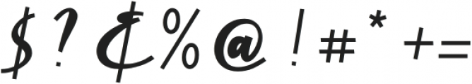 Cursive Signa Script Extra Black Oblique otf (900) Font OTHER CHARS