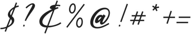 Cursive Signa Script Extra Bold Italic otf (700) Font OTHER CHARS