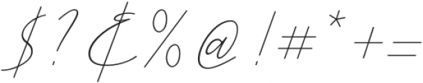Cursive Signa Script Extra Light Italic otf (200) Font OTHER CHARS