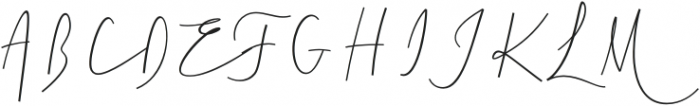 Cursive Signa Script Extra Light Oblique otf (200) Font UPPERCASE