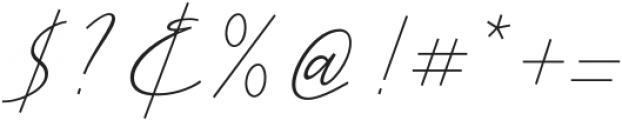 Cursive Signa Script Light Italic otf (300) Font OTHER CHARS
