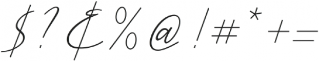 Cursive Signa Script Light Italic ttf (300) Font OTHER CHARS