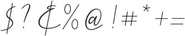 Cursive Signa Script Light Oblique otf (300) Font OTHER CHARS