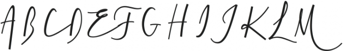 Cursive Signa Script Oblique R ttf (400) Font UPPERCASE