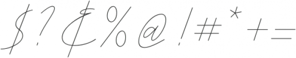 Cursive Signa Script Thin Italic otf (100) Font OTHER CHARS