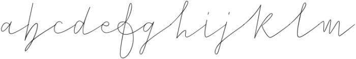 Cursive Signa Script Thin Oblique otf (100) Font LOWERCASE