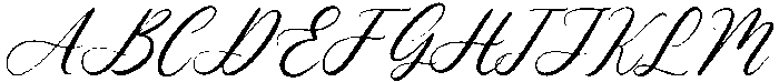 Cursivea Regular otf (400) Font UPPERCASE
