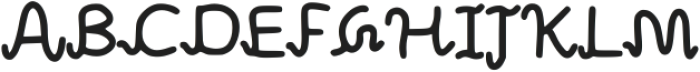 Curve Font Regular otf (400) Font UPPERCASE