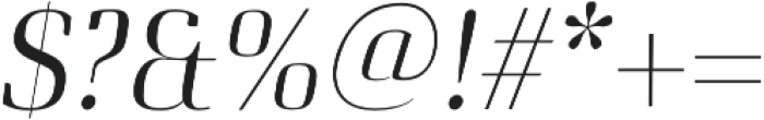 Curve Light-Italic otf (300) Font OTHER CHARS