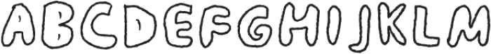 Curvydoodle Regular otf (400) Font UPPERCASE