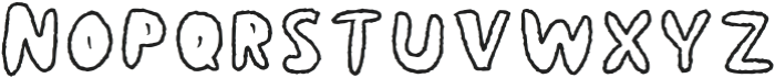 Curvydoodle Regular otf (400) Font UPPERCASE