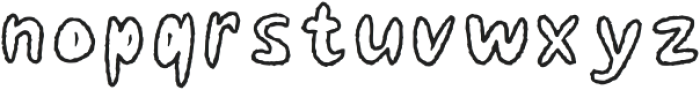 Curvydoodle Regular otf (400) Font LOWERCASE