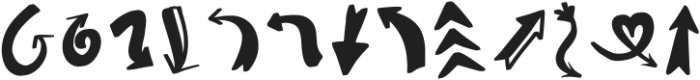 Cute Arrow Regular otf (400) Font LOWERCASE