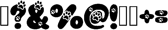 Cute Dog Regular otf (400) Font OTHER CHARS