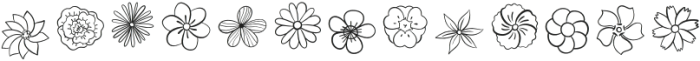 Cute Flower Doodle Regular otf (400) Font UPPERCASE