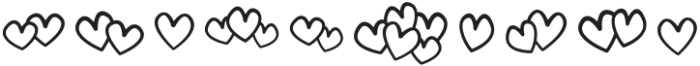 Cute Hearts Regular otf (400) Font OTHER CHARS