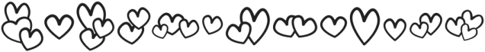 Cute Hearts Regular otf (400) Font UPPERCASE