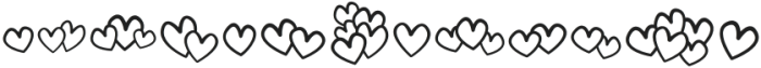 Cute Hearts Regular otf (400) Font UPPERCASE