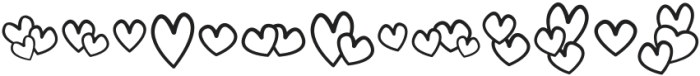 Cute Hearts Regular otf (400) Font LOWERCASE