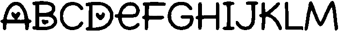 Cute Loopy Regular otf (400) Font UPPERCASE