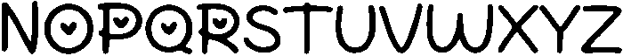 Cute Loopy Regular otf (400) Font UPPERCASE