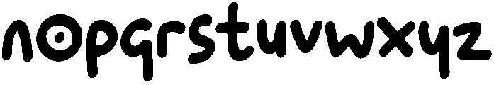 Cute Monster Regular otf (400) Font LOWERCASE