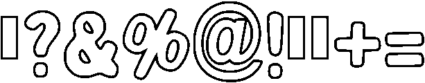 Cute Outline Regular otf (400) Font OTHER CHARS