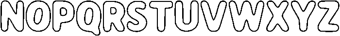 Cute Outline Regular otf (400) Font LOWERCASE