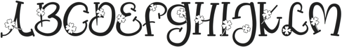 Cute Shamrocks Regular otf (400) Font UPPERCASE