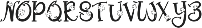 Cute Shamrocks Regular otf (400) Font UPPERCASE