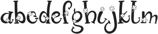 Cute Shamrocks Regular otf (400) Font LOWERCASE