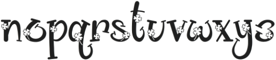 Cute Shamrocks Regular otf (400) Font LOWERCASE