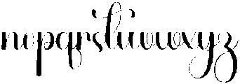 Cute Signature Regular otf (400) Font LOWERCASE