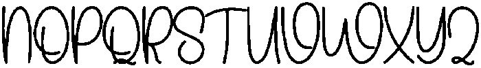 Cute Single Regular otf (400) Font UPPERCASE