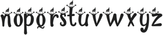 Cute Snow Snowman otf (400) Font LOWERCASE