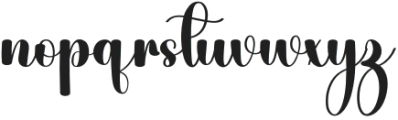 Cute Thick Regular otf (400) Font LOWERCASE