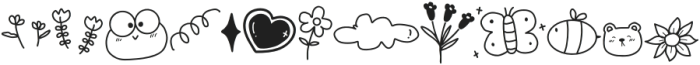 Cute doodle Regular otf (400) Font LOWERCASE